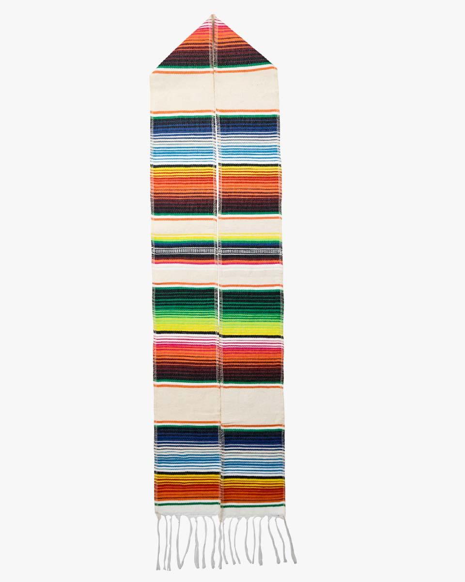 Mexican Serape Graduation Stole with White Tassel - 7 Colors Available - Graduation Cap&Gown